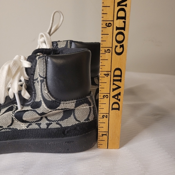 Coach Ellis High Top Signature Monogrammed Sneakers sz 6 - Picture 2 of 11